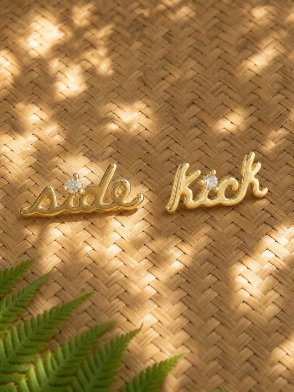 Kate Spade Say Yes Sidekick Gold Stud Earrings - Picture 2 of 2